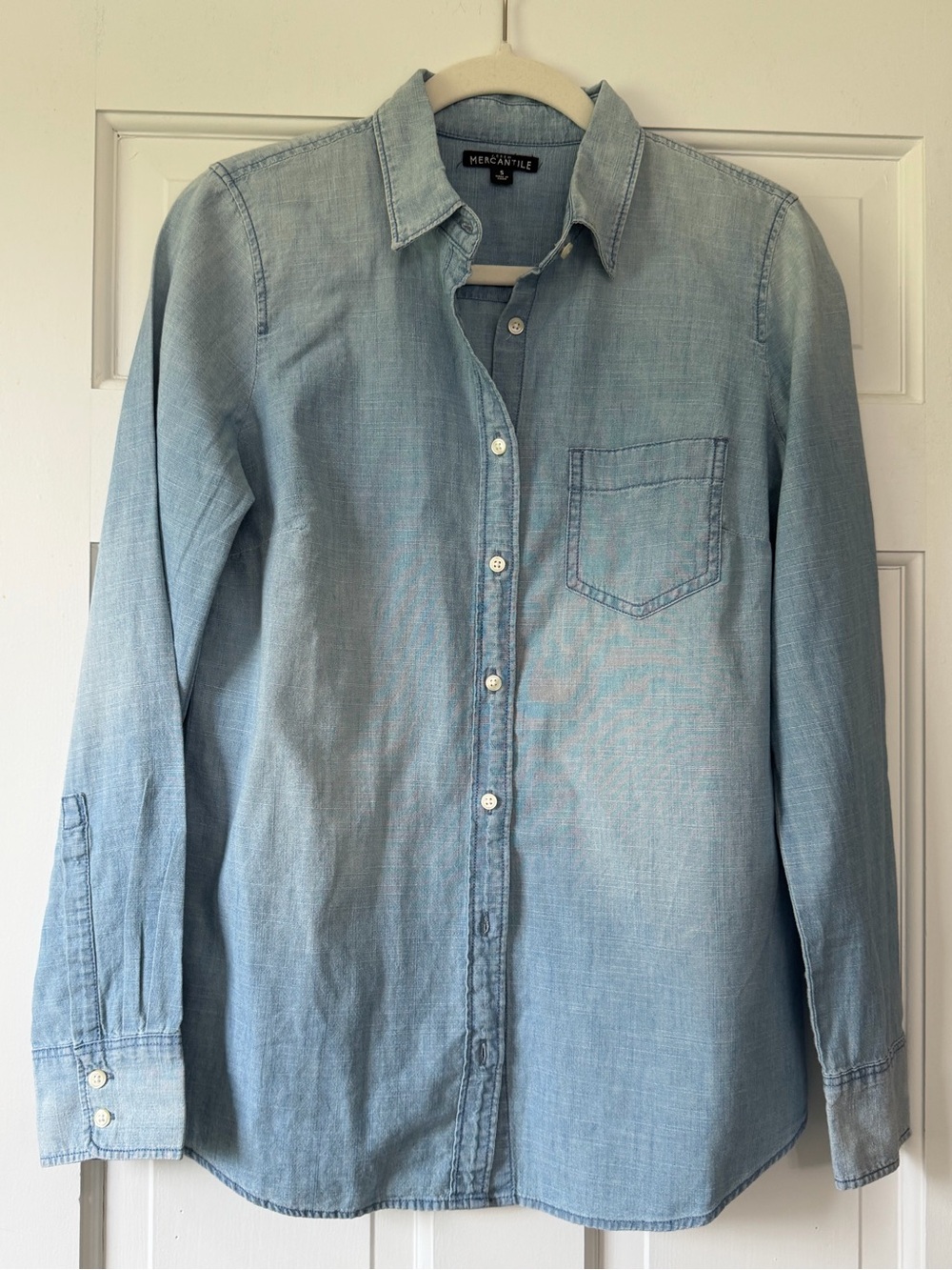 J. Crew Light Blue Denim Button-Down Shirt